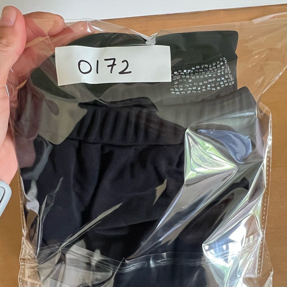 Express Halter Beaded Black Mini Dress Size Small… - image 8